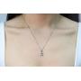 Gin & Grace 10K White Gold Genuine Aquamarine Diamond (I1,I2) Pendant for Women