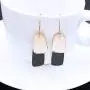 HAISWET Art Deco Stainless Steel Fish Hook Dangle Earrings for Women HAISWET Art Deco Stainless Steel Fish Hook Dangle Earrings for Women