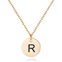 Sereney Initial Necklaces for Christmas Gift, 18k Gold/Rose-gold/Silver Plated Engraved Letter Necklace for Women, Gifts for mom, women jewelry to Best Friend, Bridesmaid.