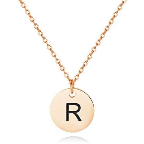 Sereney Initial Necklaces for Christmas Gift, 18k Gold/Rose-gold/Silver Plated Engraved Letter Necklace for Women, Gifts for mom, women jewelry to Best Friend, Bridesmaid.