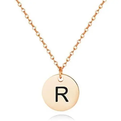 Sereney Initial Necklaces for Christmas Gift, 18k Gold/Rose-gold/Silver Plated Engraved Letter Necklace for Women, Gifts for mom, women jewelry to Best Friend, Bridesmaid.