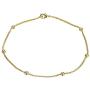kelistom 14K Gold Plated Satellite Anklet for Women and Teen Girls, Box Chain Ankle Bracelet 9 10 11 inches, Soft and Waterproof