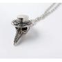 KOGOGO Gothic Plague Doctor Necklace Dr.Beak Bird Skull Pendant Mens Costume Prop