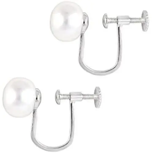 925 Sterling Silver Clip-on Non Pierced Earrings 8.5-9mm Handpicked AA Quality Cultured Freshwater Pearls 925 Sterling Silver Clip-on Non Pierced Earrings 8.5-9mm Handpicked AA Quality Cultured Freshwater Pearls