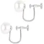 925 Sterling Silver Clip-on Non Pierced Earrings 8.5-9mm Handpicked AA Quality Cultured Freshwater Pearls 925 Sterling Silver Clip-on Non Pierced Earrings 8.5-9mm Handpicked AA Quality Cultured Freshwater Pearls