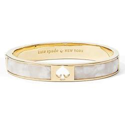 Kate Spade New York Hole Punch Spade Hinge Bangle Pearl Bracelet