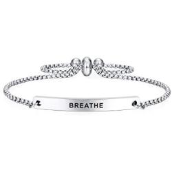 SOUSYOKYOSAM Inprirational Gifts Bracelet for Women Her, Motivational Positive Cuff Link Jewelry