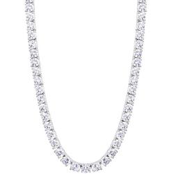 KRKC&CO Tennis Chain for Men, 14k Gold Chain for Men, Iced Out Chains Prong-Setting 5A Cubic Zirconia Stones Tennis Necklace, Hip Hop Jewelry for Rappers 3mm 4mm 5mm 6mm, 18 20 22 24 Inches