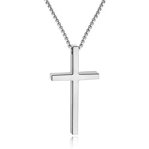Apeso Cross Necklace for Men and Women, Gold Silver Black Stainless Steel Cross Pendant Chain Jewelry Gifts for Women Boys 20-22 Inches Apeso Cross Necklace for Men and Women, Gold Silver Black Stainless Steel Cross Pendant Chain Jewelry Gifts for Women Boys 20-22 Inches