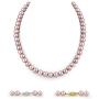 Pink Freshwater Cultured Pearl Necklace for Women in 18 Inch Length with 14K Gold and AAA Quality - THE PEARL SOURCE