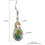 Shop LC Real 14K Yellow Gold Platinum Plated Green Western Turquoise Peridot Dangle Drop Earrings Mothers Day Gifts