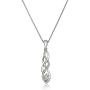 Amazon Collection Sterling Silver Diamond Twist Pendant Necklace and Earrings Box Set (1/5 cttw), 18''