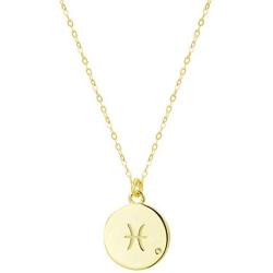 HOTIE Constellation Necklace for Women Girls - 18K Gold Plated Dainty Round Pendant Necklace Jewelry Gift
