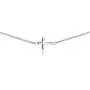 Sterling Silver High Polished Sideways Cross Dainty Religious Short 13'' Choker Necklace Sterling Silver High Polished Sideways Cross Dainty Religious Short 13'' Choker Necklace