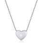Necklaces for Womens Teen Girls, Sterling Silver Necklace, Jewelry Cute Necklaces of Letter Necklace for Women, 18 inch Dainty Initial Engrave Heart Necklaces for Women with Small Jewelry Box