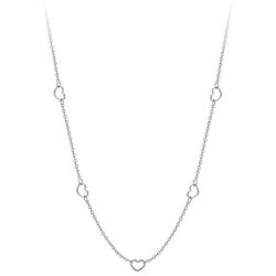 555Jewelry Womens Stainless Steel Mini Multi Heart Love Dainty Chain Necklace