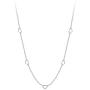 555Jewelry Womens Stainless Steel Mini Multi Heart Love Dainty Chain Necklace