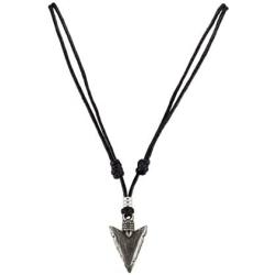 BlueRica Metal Arrowhead Pendant on Adjustable Cord Necklace