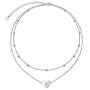 Dainty Initial Heart Necklace Sterling Silver Clavicle Personalized Choker Necklace Jewelry Gifts for Women Letter