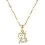 Iefil Gold Initial Necklaces for Women Girls - 14k Gold Filled Dainty Cubic Zirconic Initial Letter Pendant Necklace Tiny Gold Necklaces Monogram Necklaces for Women Girls Jewelry Gifts