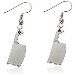Jeni-Sely Vintage Handmade Punk Knife Style Kitchen Knife Earrings Drop Earrings Halloween Jewelry