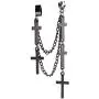 Punk Cuff Tassel Chain Earrings, Stainless Steel Cross Ear Cuff Crawler Climer Earring for Women Girls Men,Multi Layered Chain Drop Fashion Jewelry Punk Cuff Tassel Chain Earrings, Stainless Steel Cross Ear Cuff Crawler Climer Earring for Women Girls Men,Multi Layered Chain Drop Fashion Jewelry