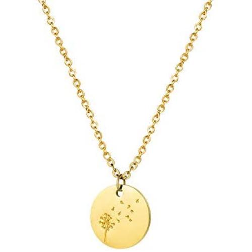 Personalized Gifts for Her Women Daughter Mom Sister Best Friend Special Edition Floral Bouquet 18K Gold Necklace Cute Dainty Pendant Stainless Steel Jewelry