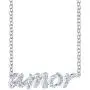 SERAFINA Diamond Name Charm Pendant Necklace Little Treasures | 925 Sterling Silver Name Necklace with Natural Diamonds |16'' to 18'' Adjustable Necklace for Her