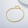 18K Italian Solid Gold Rope Chain Bracelet with Freely Sliding Bead, Gold Women Braided Rope Chain Bracelet Jewelry Gifts for Her, 8.5 Inch 18K Italian Solid Gold Rope Chain Bracelet with Freely Sliding Bead, Gold Women Braided Rope Chain Bracelet Jewelry Gifts for Her, 8.5 Inch