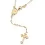 MiaBella 18K Gold Over Sterling Silver Italian Rosary Bead Cross Y Necklace Chain for Women Men, 20 Inch MiaBella 18K Gold Over Sterling Silver Italian Rosary Bead Cross Y Necklace Chain for Women Men, 20 Inch