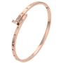 Classic Jewelry Nail Love Stainless Steel Bangles Bracelets for Women, White ,IPG,IPRose Gold