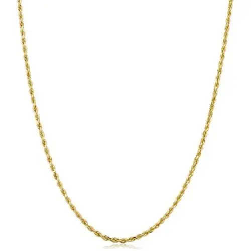 Kooljewelry 14k Yellow Gold 1.6 mm Rope Chain Necklace (14, 16, 18, 20, 22, 24 or 30 inch) Kooljewelry 14k Yellow Gold 1.6 mm Rope Chain Necklace (14, 16, 18, 20, 22, 24 or 30 inch)