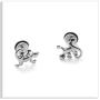 Xusamss Punk Body Piercing Earrings Stainless Steel Animal Gecko Stud Earrings