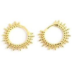 Geometry Semicircle Hoop Earrings Beaded Boho Earring Tassel Horn Minimalist Earrings Dainty Crescent Earring for Women Girls Jewelry