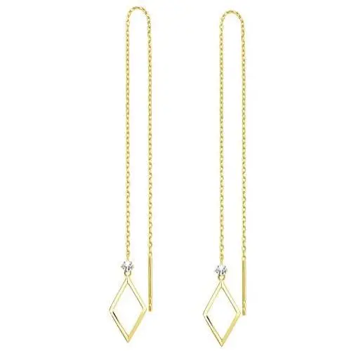 Mothers Day Gifts FANCIME 14K Real Solid Yellow Gold Threader Earrings Geometric with Natural Round Cut Diamonds Dainty Long Drop Earrings Fine Jewelry for Women Mothers Day Gifts FANCIME 14K Real Solid Yellow Gold Threader Earrings Geometric with Natural Round Cut Diamonds Dainty Long Drop Earrings Fine Jewelry for Women