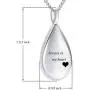 Teardrop Cremation Jewelry for Ashes Keepsake Pendant Holder Ashes for Pet Human Stainless Steel Memorial Urn Necklace