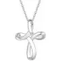 FANCIME White Gold Plated 925 Sterling Silver Open Loop Celtic Knot Cross Crucifix Infinity Pendant Necklace For Women Girls, 16'' + 2'' Extender FANCIME White Gold Plated 925 Sterling Silver Open Loop Celtic Knot Cross Crucifix Infinity Pendant Necklace For Women Girls, 16'' + 2'' Extender