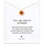 Gray Camel Sunflower Necklace You Are My Sunshine Carving Necklace for Woman Girl Card necklace Gift Necklace