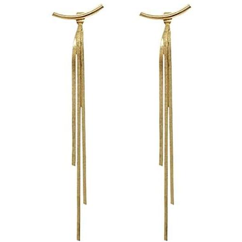 Fashion Long Gold Earrings for Women Charming Lady Party Fringe Earrings Korean Style Jewelry Gifts