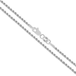 Orostar Sterling Silver 2mm and 2.5mm and 3mm Diamond-Cut Rope Chain Italian Necklace, 14-36 Inch