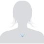 Honolulu Jewelry Company Sterling Silver Five Plumeria Flower Necklace with Simulated Blue Opal