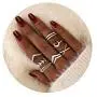 7-19pcs Silver Star Moon Knuckle Ring Set for Women Girls Vintage Stackable Midi Finger Rings Set