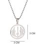 jewelry world Star Wars Jedi Order Symbol Titanium Steel pendnat Necklace with 23.7'' Beads Chain