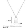 YOOE Cute Silver Lock Necklace for Women.Punk Metal Padlock Y Pendant Necklace,Geometric Lock Type Choker Egirl Necklace Girl Aesthetic Jewelry