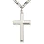 Heartland Classic High Polish Cross Sterling Silver Pendant for Men USA Made