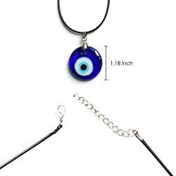 ANDICEQY Lucky Blue Eye Necklace Evil Eye Pendant Necklace Turkish Evil Eye for Protection and Blessing for Men Women