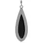 Silvershake Natural 30x10 mm Black Onyx Inlay 925 Sterling Silver Dangle Hook Drop Business Earrings Silvershake Natural 30x10 mm Black Onyx Inlay 925 Sterling Silver Dangle Hook Drop Business Earrings