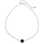 Sterling Silver Simulated Gemstone 8mm Bead Ball Dainty Choker Necklace
