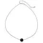 Sterling Silver Simulated Gemstone 8mm Bead Ball Dainty Choker Necklace