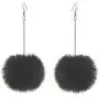 6Pairs Colorful Faux Fur Round Ball Plush Pom Pom Drop Dangle Big Earrings Lovely Cute Long Tassel Statement Fluffy Earrings for Women Girl Girlfriend Christmas Valentines Jewelry Gift